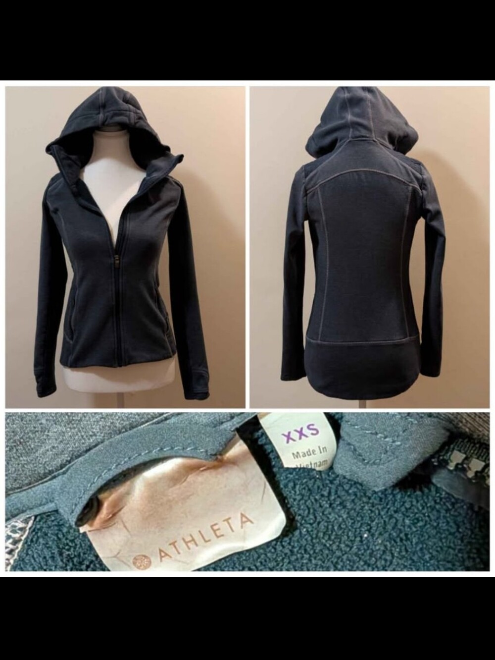 Athleta Women's XXS full zip hoodie
